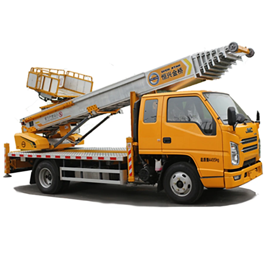 

New 26 Meter Truck Mounted Telescopic Hydraulic Aerial Work Platform Diesel Fuel Truck Bucket Boom Lift Ladder 85 Degree