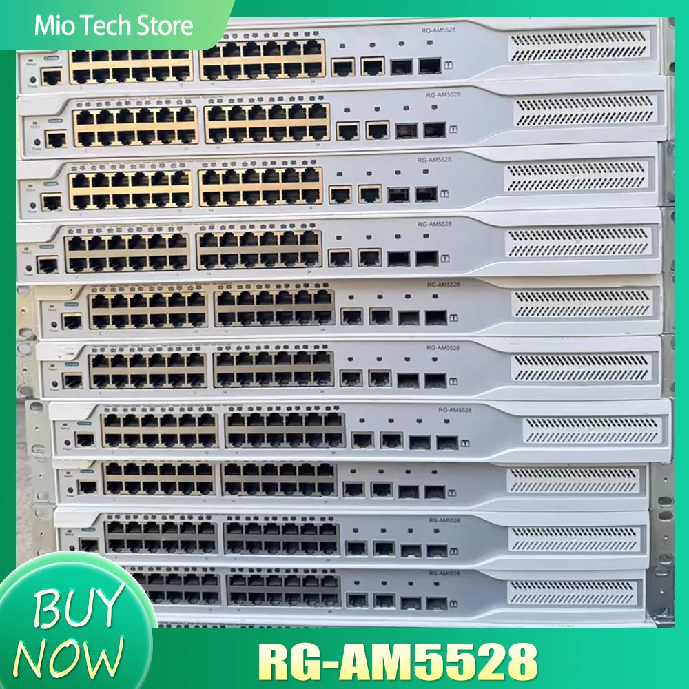 

1 шт. коммутатор RG-AM5528 с 24 гигабитыми портами POE 2 оптическими портами 10G поддерживает 24 подключения Micro AP