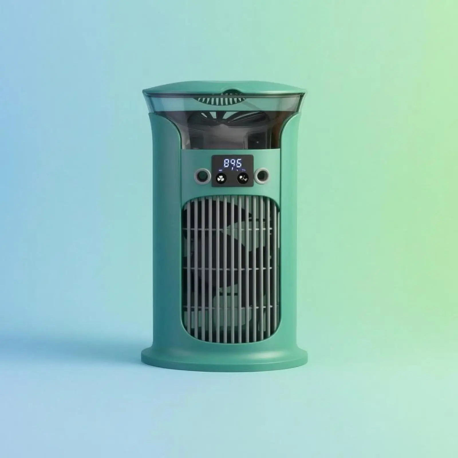 Desktop Air Chiller Translucent Reservoir Tabletop Air Chiller Digital Display Home Appliance