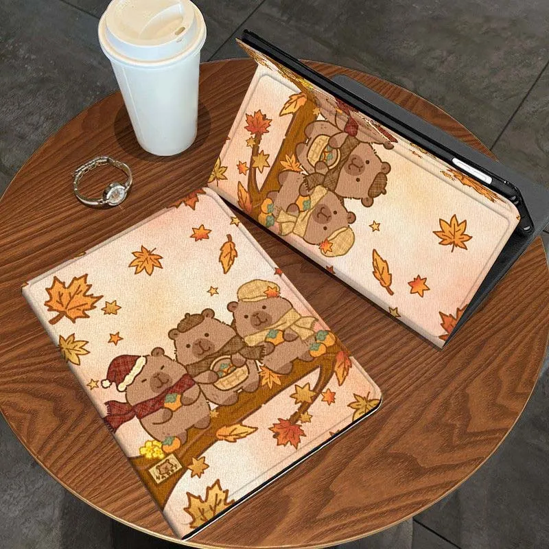 

Anime capibala Cute For iPad Pro Air Mini 1 2 3 4 5 6 7 7th 8th 9th 10th 11th 10.2 9.7 10.5 10.9 11 12.9 Tablet Case