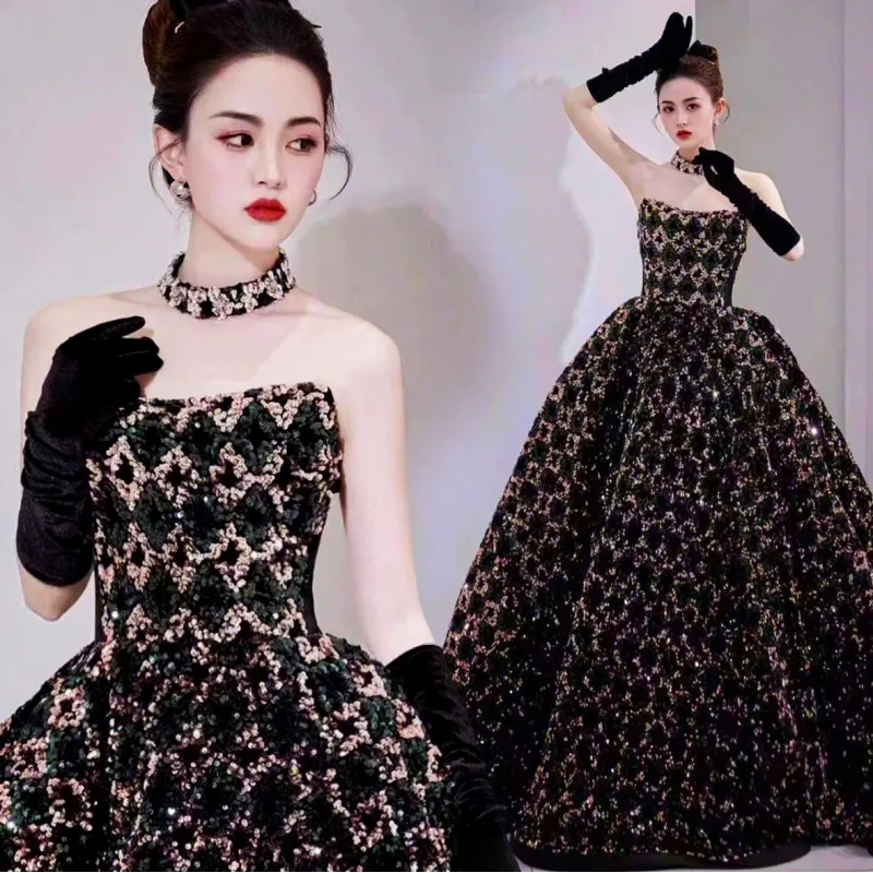 vestito-nero2025nuovo-banchetto-serale-elegante-di-fascia-alta-riunione-annuale-spettacolo-teatrale-abito-da-sposa-ospite-solista-per-le-donne