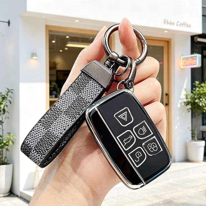 5 Button TPU Remote Smart Car Key Shell for Jaguar Freelander XFL XE XJ Fit Land Rover Range Rover Sport Evoque Discovery 4