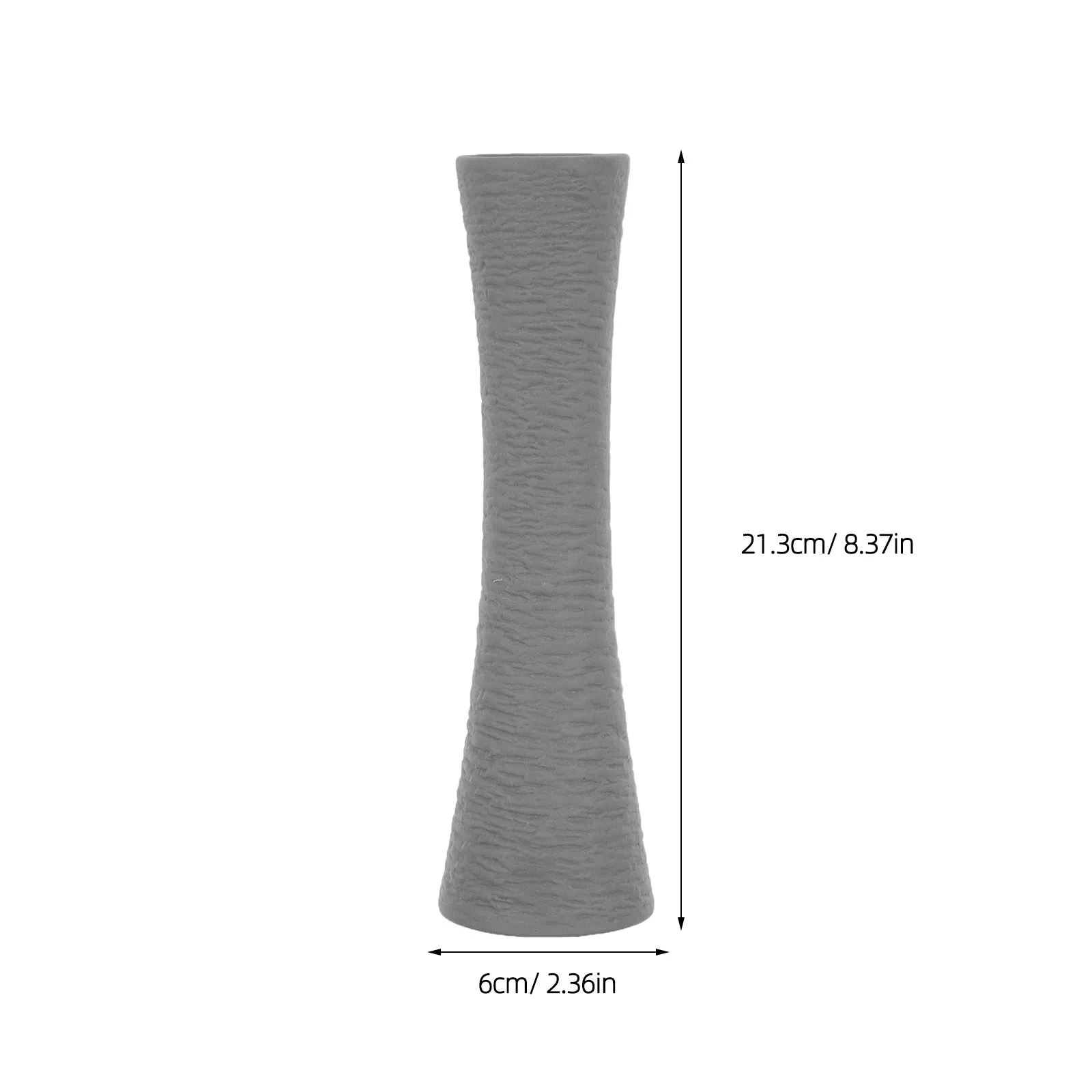 Modern Aesthetic Cone Shaped Ceramic Vase Tall Ribbed Decorative Flower Vase for Pampas Grass Fresh Dried Flowers Living Room - view 3