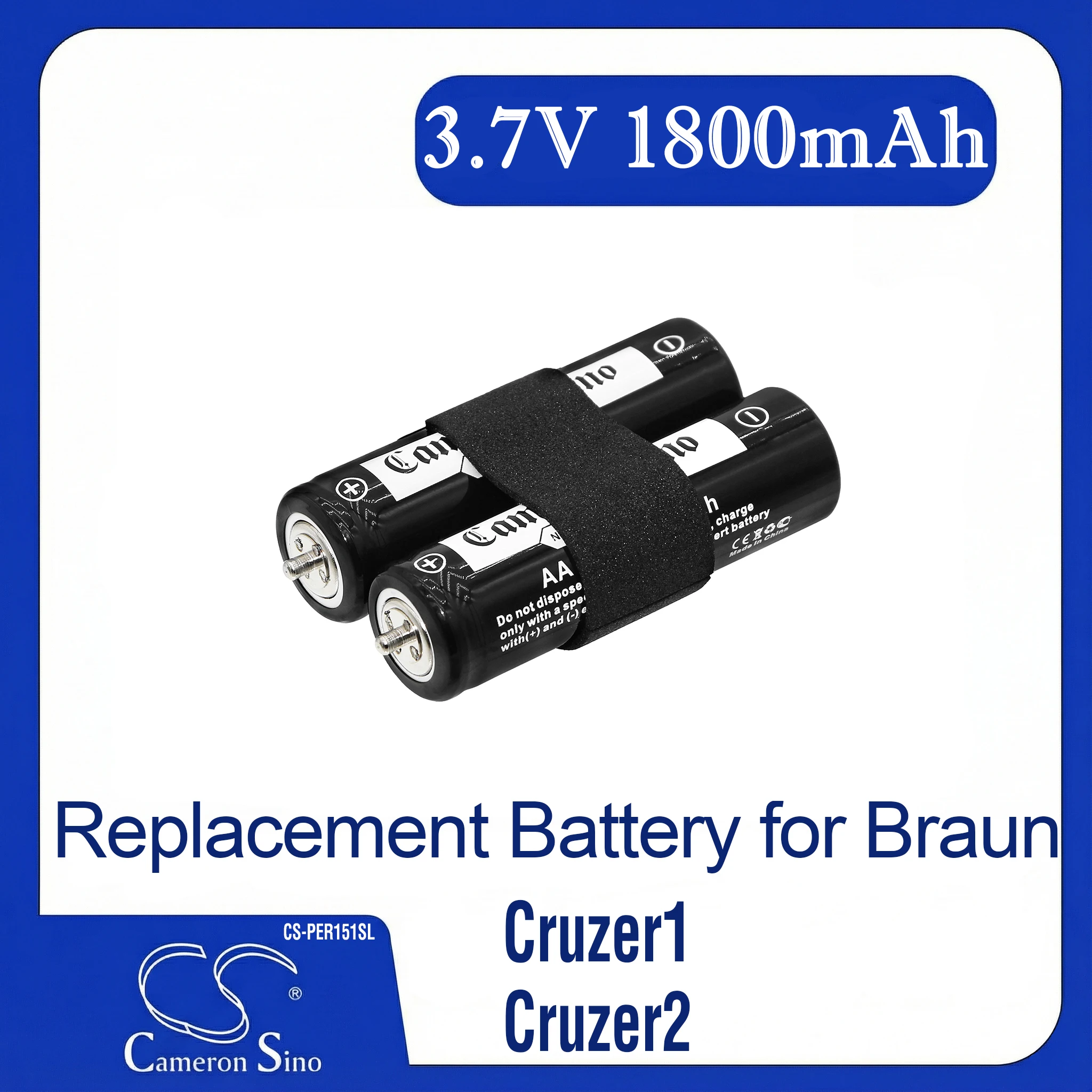 

Cameron Sino Replacement Battery for Braun Cruzer1, Cruzer2, Cruzer3, Cruzer4 Shaver,, Fits P/N