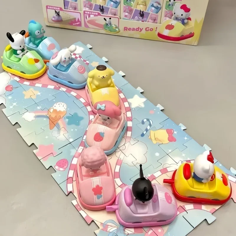 Sanrio бампер автомобиль серия Счастливая коробка модная игрушка фигурка милая кукла кулолипача собака кавайная аниме Fgiure Модель Коллекционная Подарочная игрушка