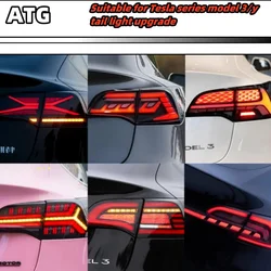 Tail lights suitable for Tesla series models 3/y, upgraded LED tail lights, new style plug and play