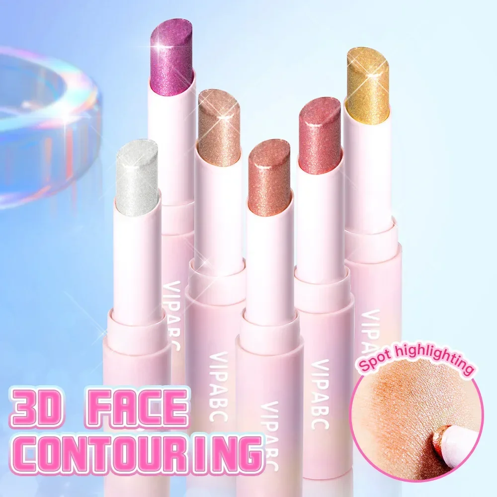 VIPABC-Sombra de ojos en barra Crystal Jelly Highlight, súper brillante, multicolor, color resaltador: 01