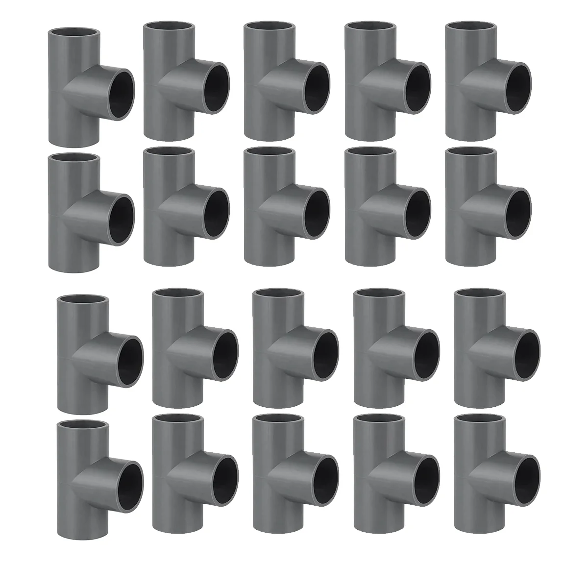 

3-Way Tee PVC Fittings, 24PCS Heavy Duty 1-Inch PVC Pipe Fittings, 3 Way Furniture Grade Pipe Elbow