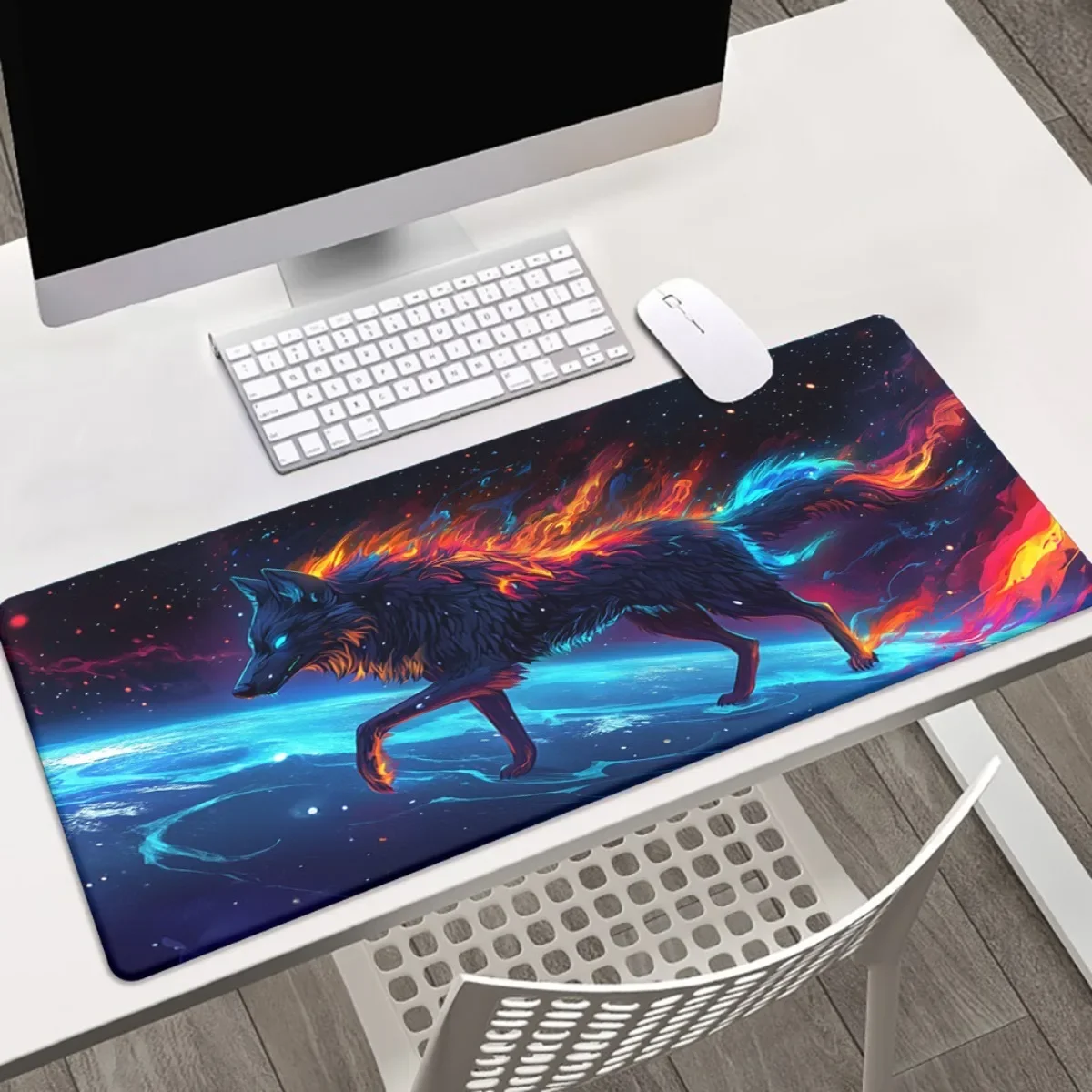 RGB Gaming Mouse Pad Extended Soft Desk Mat With Non-Slip Rubber Base Colorful Neon Light For Gamers Ideal Gift Choice