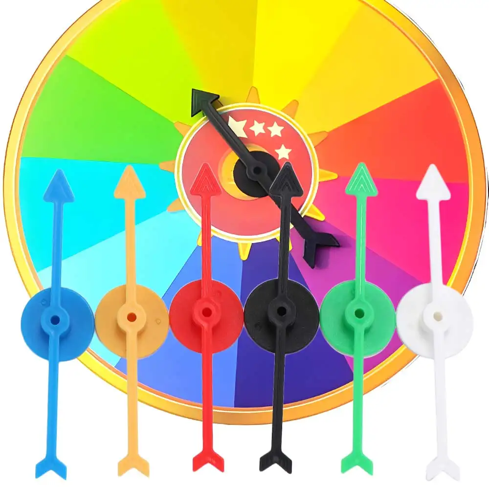 6PCS Party Supplies 10CM Plastic Rotating Arrow Children's Pointer Spinner Arrow Colorful DIY Board Game Arrow School