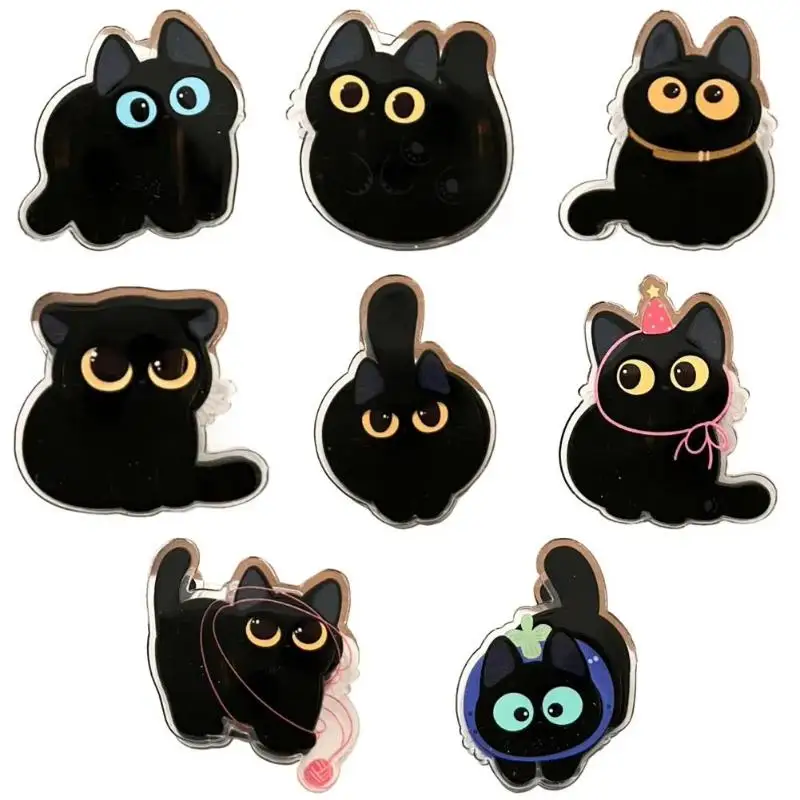 8 Stück Lebensmittel-Aufbewahrungsclips, kreative Snack-Clips, schwarze Katzen-Tütenclips, Gewürzbeutel-Frischhalteclips, feuchtigkeitsbeständig, niedliche Verschlussclips, Küchenhelfer – Detail 8