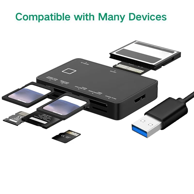 USB 3.0 Multifunction Card Reader CF/XD/MS/SD/TF Memory Card 7 in 1 USB Card Reader 5Gbps for PC Laptop Accessories