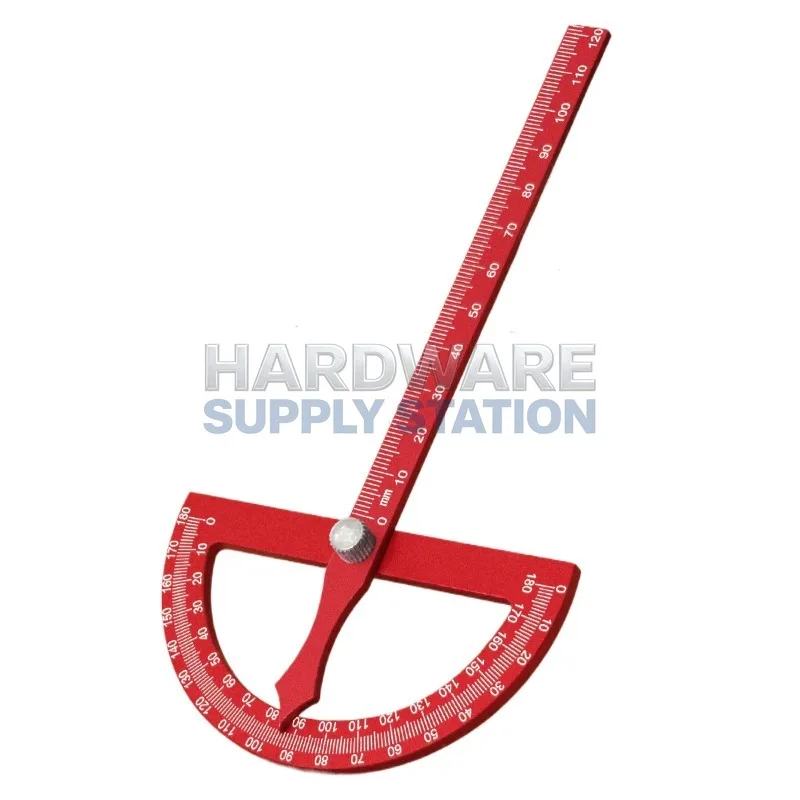 

Высокоточный угломер-транспортир из алюминиевого сплава 0-180 градусов для измерения и разметки в деревообработке, многофункциональный