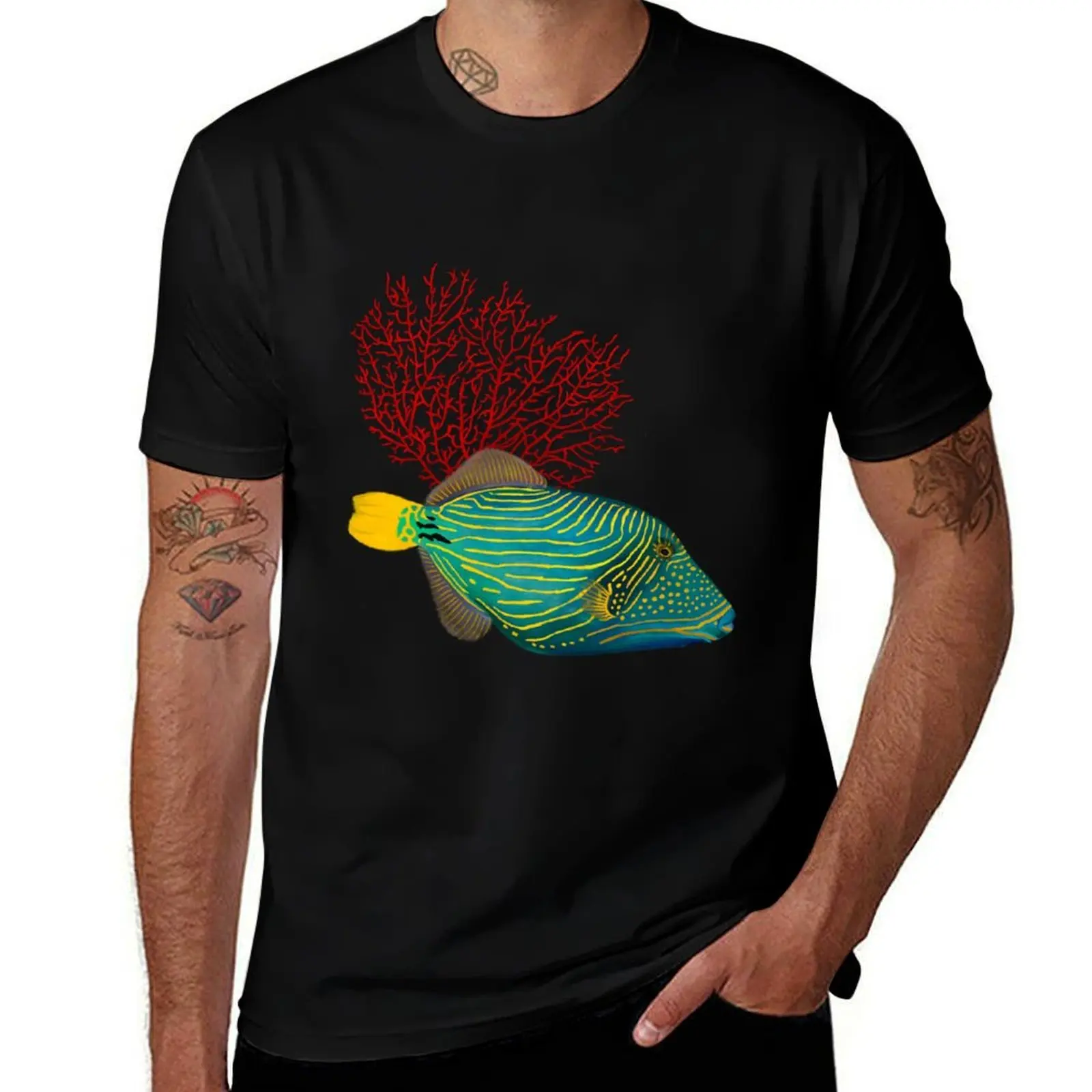 

Parrot Fish Tropical Fish Summer Vibes Ocean Pattern T-Shirt aesthetic clothes anime tshirt sublime mens tall t shirts