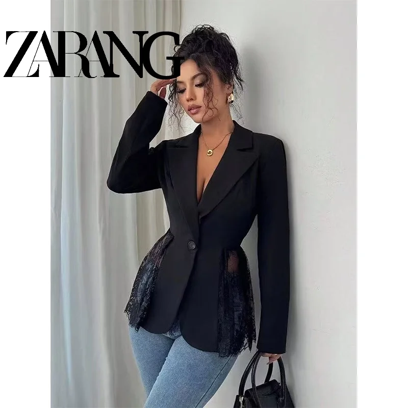 

Spring 2026 New Arrival Women's Faion Personali Trending Color Colion Lace Slim Fit Suit Jaet Ele Quali
