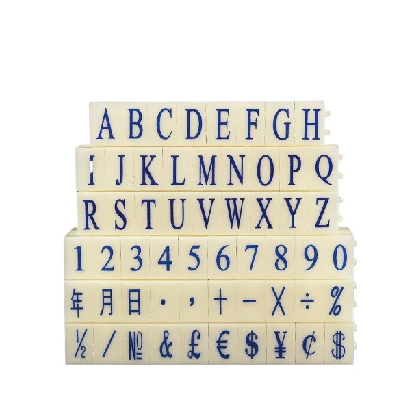 

English Letter Seal Kit Number Aphabate Combination Rubber Stamp Set for DIY Scrapbooking Planner Office Stationery Supplies