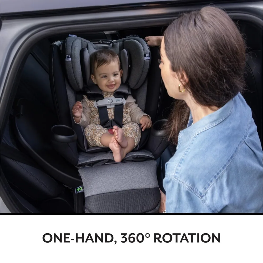 Gold Revolve360 Extend All-in-One Rotational Car Seat with SensorSafe (Opal Pink)