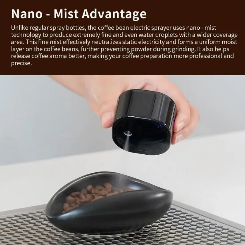 Atomiseur de grains de café pour réduire la puissance de café statique, nano-atomiseur électrique, éclairage d'ambiance à sept couleurs, pulvérisateur Rechargeable