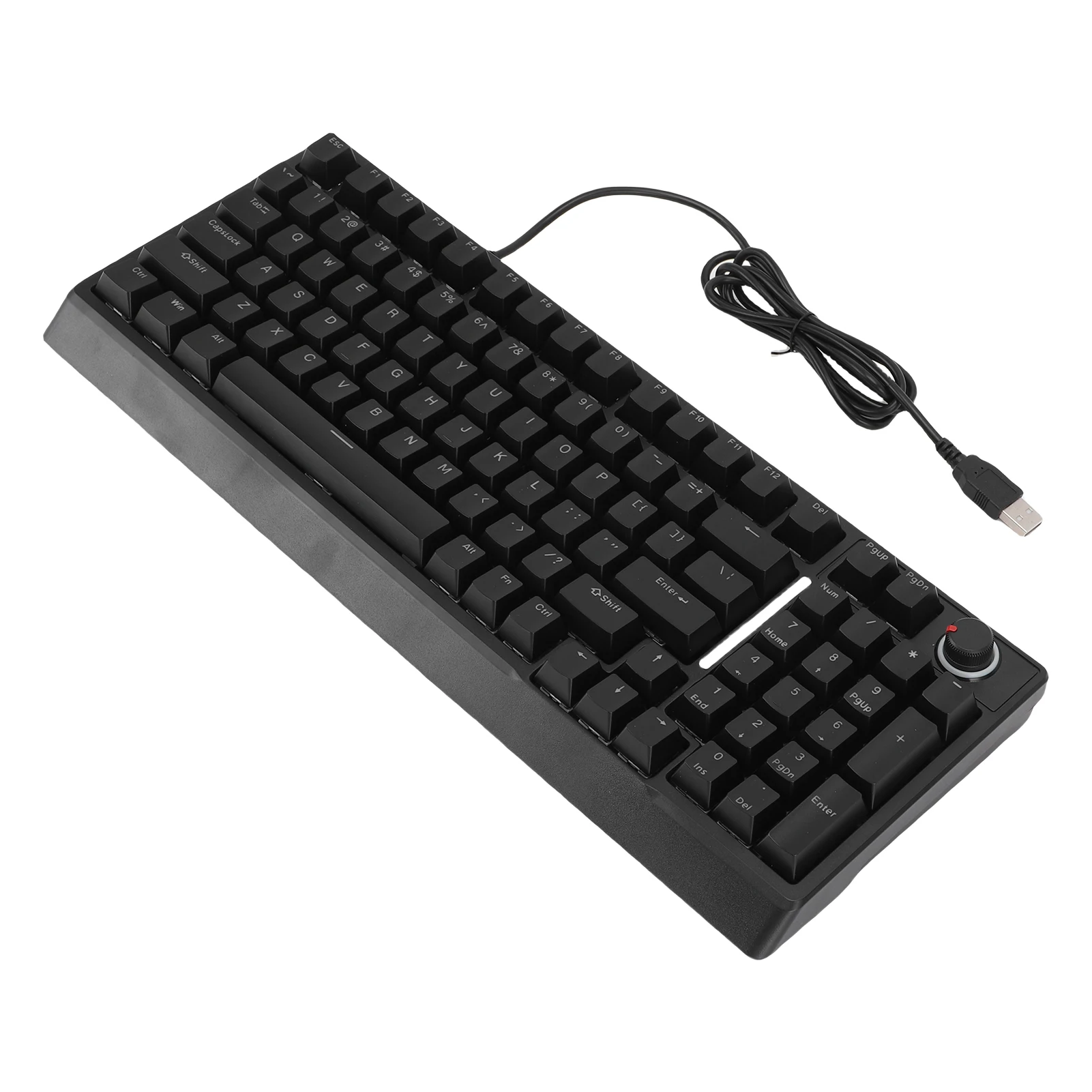 Clavier de jeu portable RVB, petit clavier filaire, 98 touches, sensation mécanique RVB, Portable avec bouton pour jeu, travail d'affaires, PC