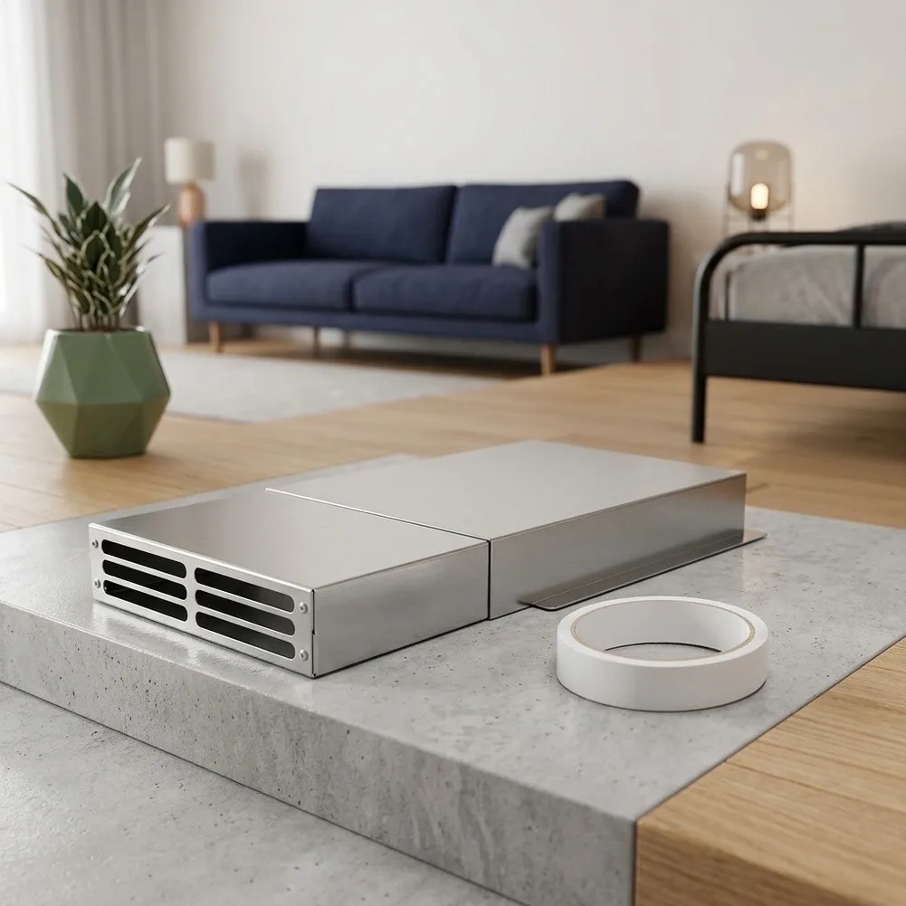 Adjustable Aluminum Vent Extender 31x24x6cm Silver Airflow Deflector For Under Furniture Floor Register HVAC Duct Redirector