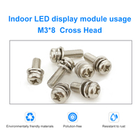 500Pcs/Lot M3*8 Round Cross Pan Head Combination Screw Bolt For Fixed P2 P2.5 P3 P4 P5 P6 P8 P10 Indoor LED Screen Module