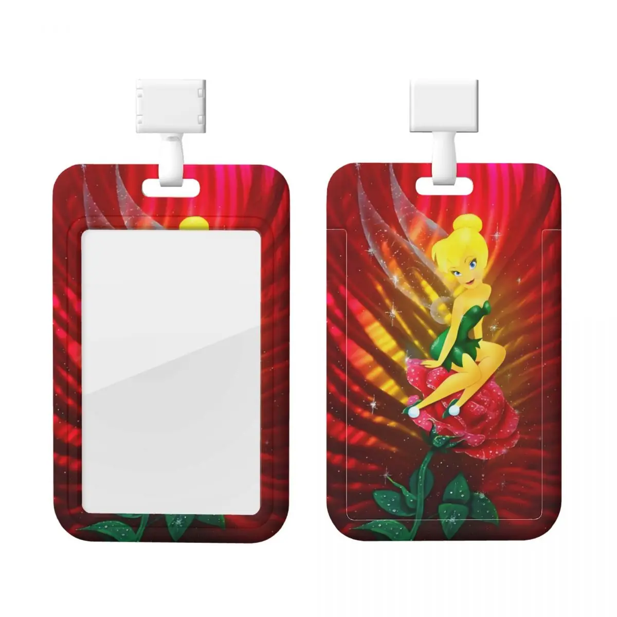 

Custom Tinker Bell Cute Cartoon Card Badge Holder Hospitals Card Holder Unisex Neck Lanyard Credit Card Holders Neck Strap