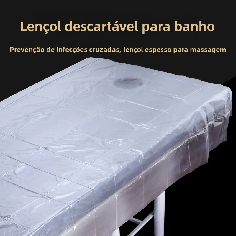 大型使い捨てプラスチック製バスベッドリネンサウナマッサージフィルムバスルームシャワーマッサージオイル背中隔離フィルム全身ケア
