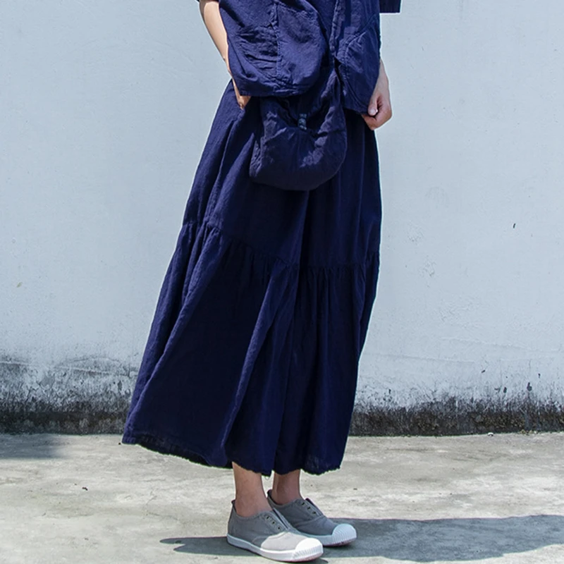 Hoge taille katoen linnen wijde pijpen broek dames nieuwe 2025, zomer vintage stijl effen kleur vrouwelijke enkellange casual broek M1537