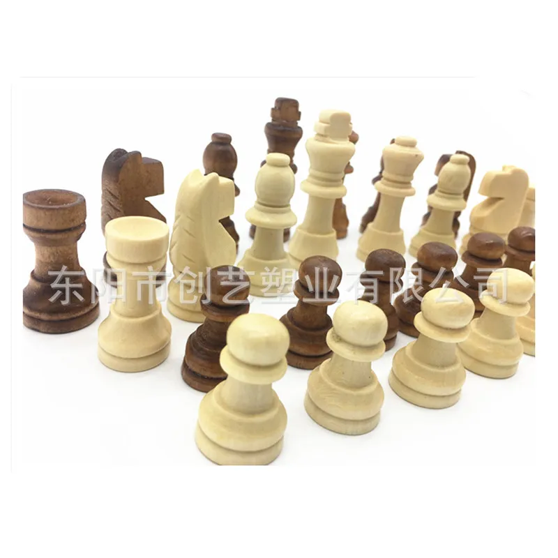 

Chess Pieces 32pcs Wooden Chess Pieces Complete Chessmen International Word Chess Set Chess Piece