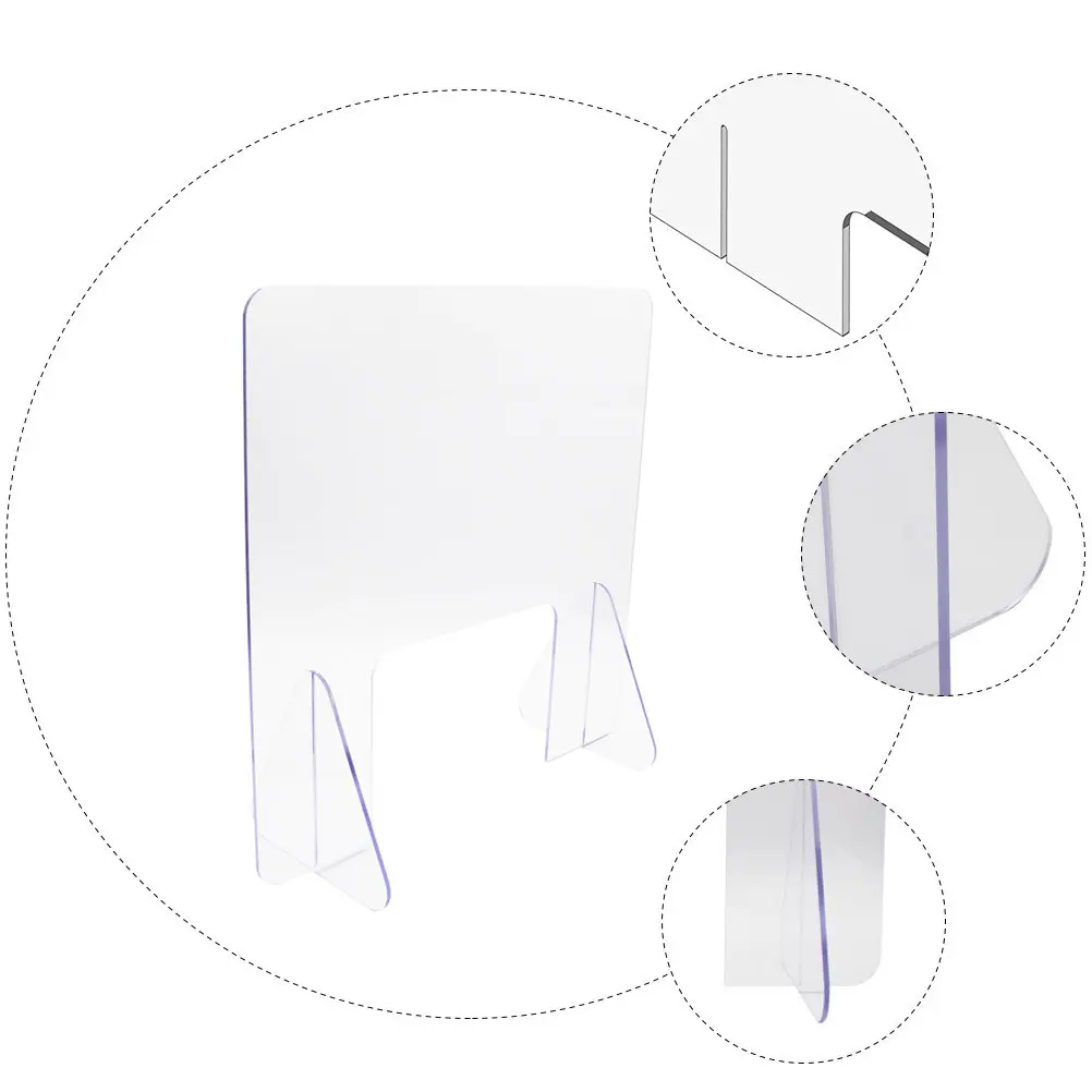 

Защитный экран-барьер для стола с прозрачной панелью, не требующий инструментов, простой в установке, для защиты клиентов