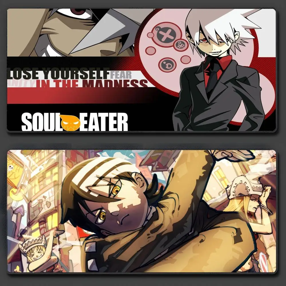 Soul Eater Anime Mouse Pads Large Anti-Slip Rubber Gaming MousePad Durable Desk Pad Thick Seam Edge Suitable For Office And Gami