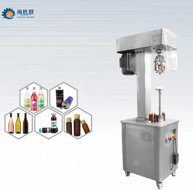 Manual Screw Cap Wine Liquor Drinking Glass Plastic Bottle Capping Machine Aluminum Cap Screw Closing Machine