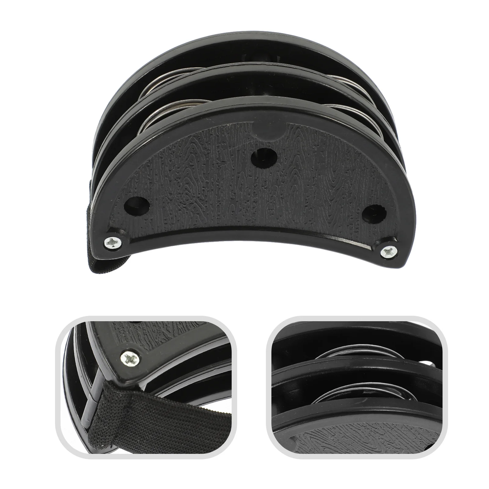 

2Pcs Foot Tambourine Percussion Instrument Durable Metal Plastic Bell for Drumming Music Performance Foot Tambourines for Adults