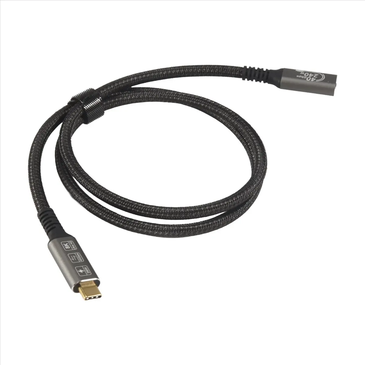 DT85 USB4 8K Cable 0.8M for 4 Compatible USB 4 Type-C Male to Female Extension Ultra HD 8K@60Hz 100W 40Gbps Data