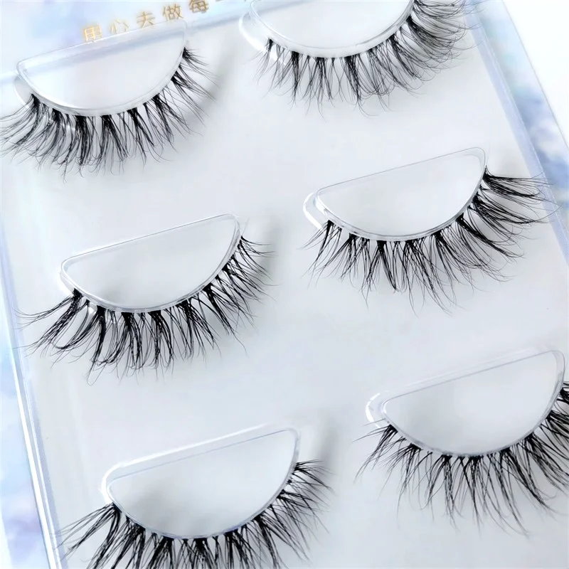 NEW Wholesale Mink Eyelashes 3pair lashes invisible band mink lashes reusable false eyelashes Makeup in Bulk