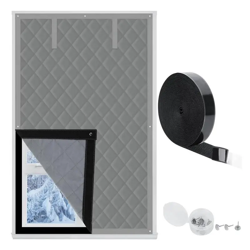 

Soundproof Blackouts Magnetic Windproof Door Curtain Fits Door Winter Door Cover for Patio Living Room Window Curtains