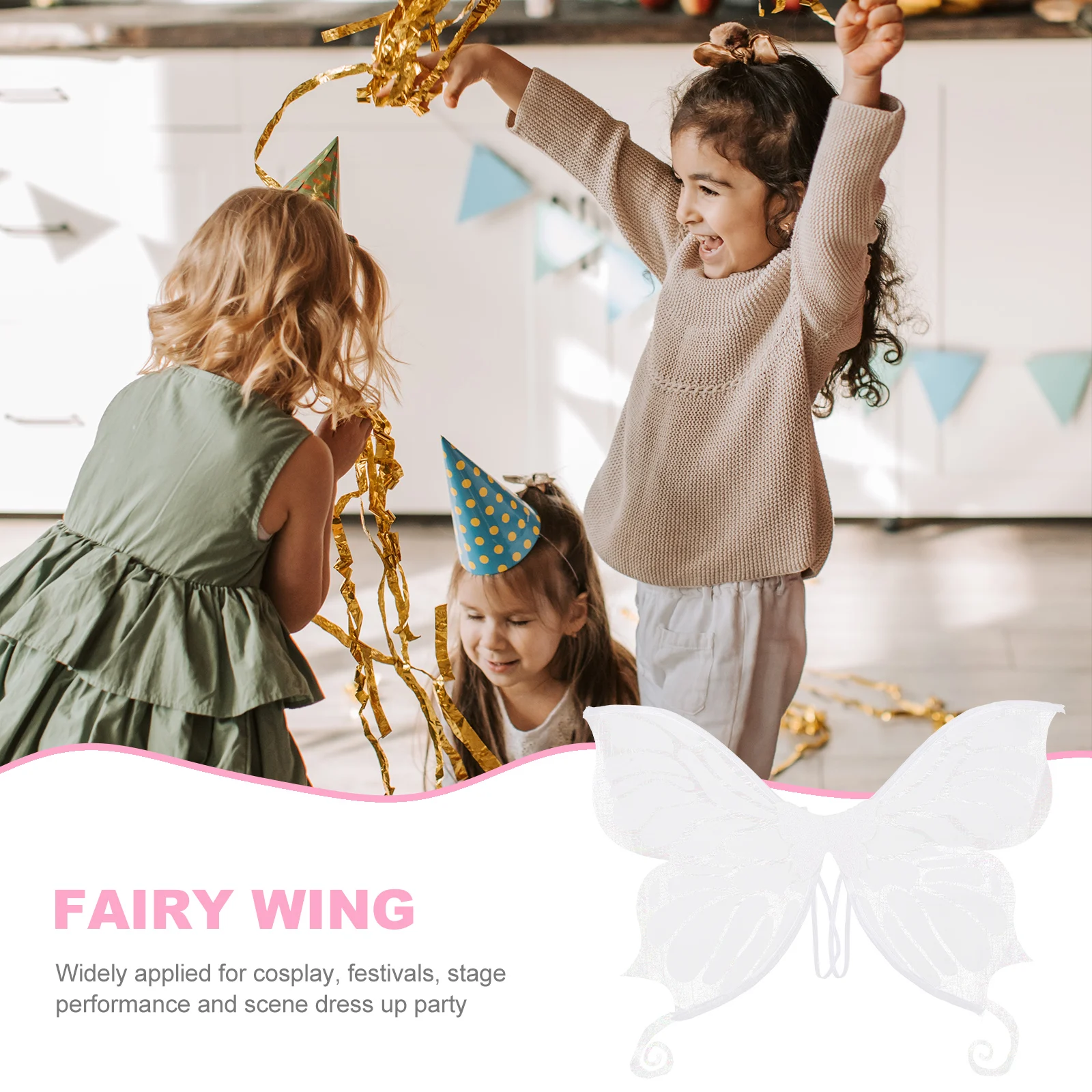 

Wings Set Butterfly Prop Costume Fabric Easy to Wear Butterflies Fairy Felt for Kids