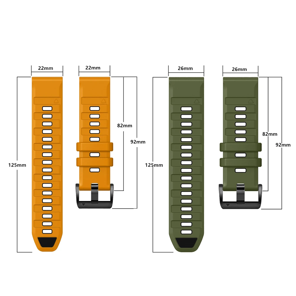 26/22mm Watch for Garmin Official Fenix 8 7X 7 6 Fenix E Enduro/3/2 Epix Pro Silicone Bracelet Easyfit Wrist Strap Forerunner965