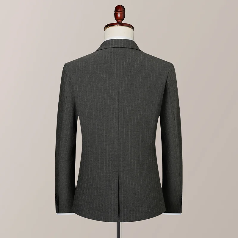 2025 High Quality Business Casual Suit (Suit + Vest + Trousers) Fashion British Style Stripes Handsome Trend Three-Piece Set