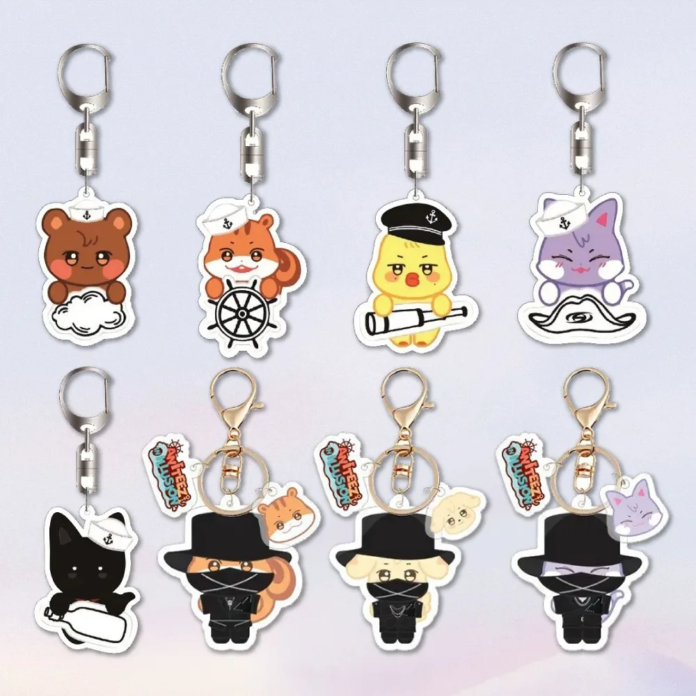 

Diy Custom ATEEZ Jjoongrami Acrylic Keychain Anime Peripherals Creative Cartoons Cute Q Version Backpack Pendant Holiday Gifts