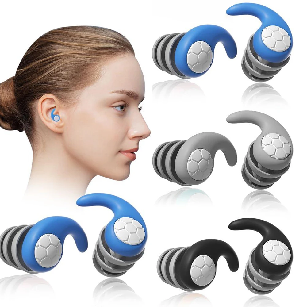 

Silicone Ear Protection Earplugs Sound Insulation Anti-Noise Earplugs Washable Soft Diving Ear Plugs for Hearing Safety