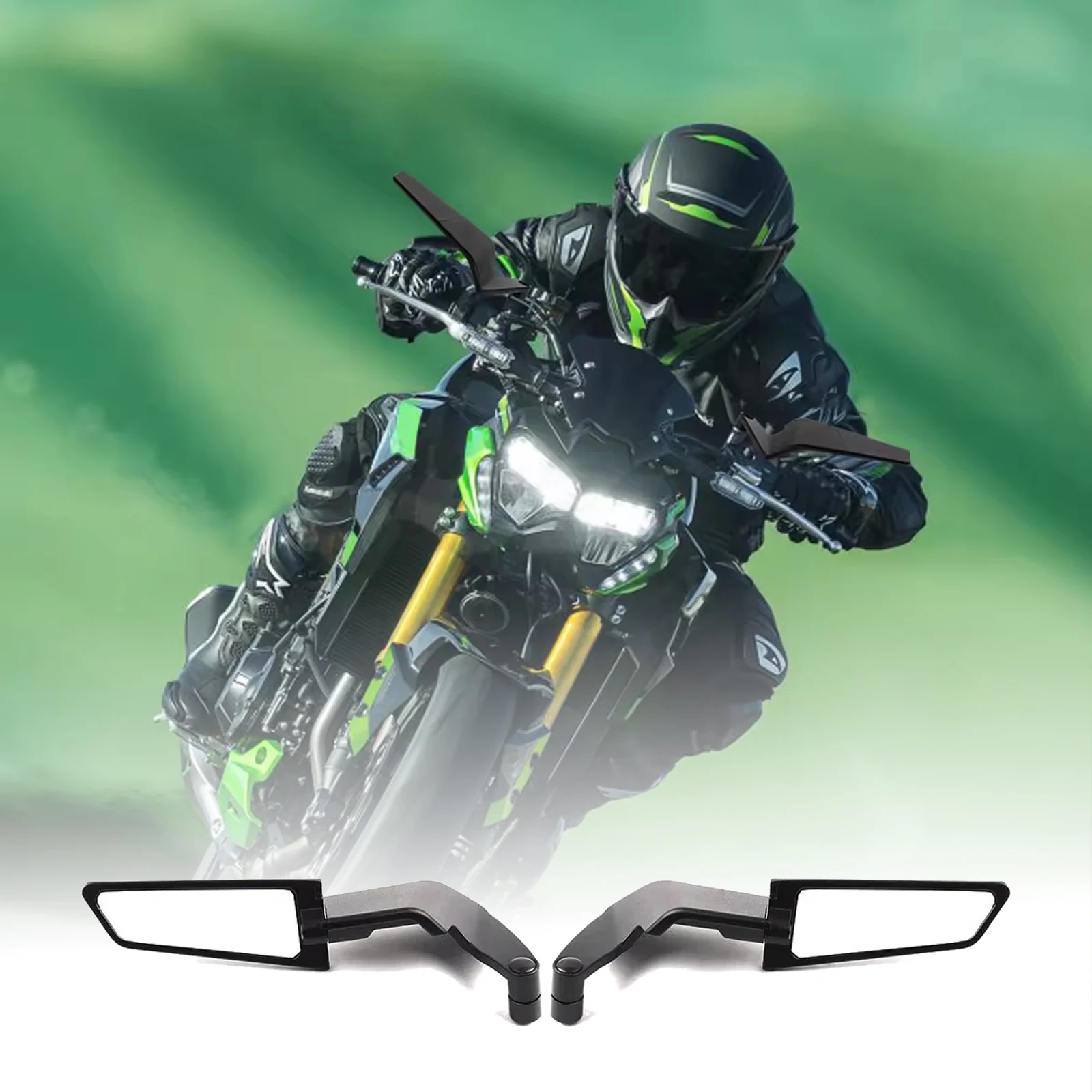 Зеркало на крыле для Z1000 Z900 Z800 Z750 Z650 Z400 Z300 Z250 Z125 мотоциклетное вращающееся зеркало заднего вида с крылышками боковое зеркало Зеркало на крыле для Z1000 Z900 Z800 Z750 Z650 Z400 Z300 Z250 Z125 мотоциклетное вращающееся зеркало заднего вида с крылышками боковое зеркало