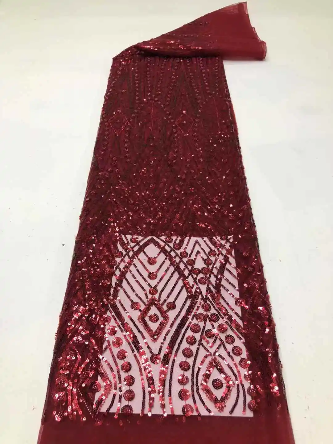 2025 جودة عالية الأفريقي تول أقمشة الدانتيل اليدوية الخرز النيجيري الترتر الأربطة الأقمشة 5 ياردة للنساء فستان الحفلات