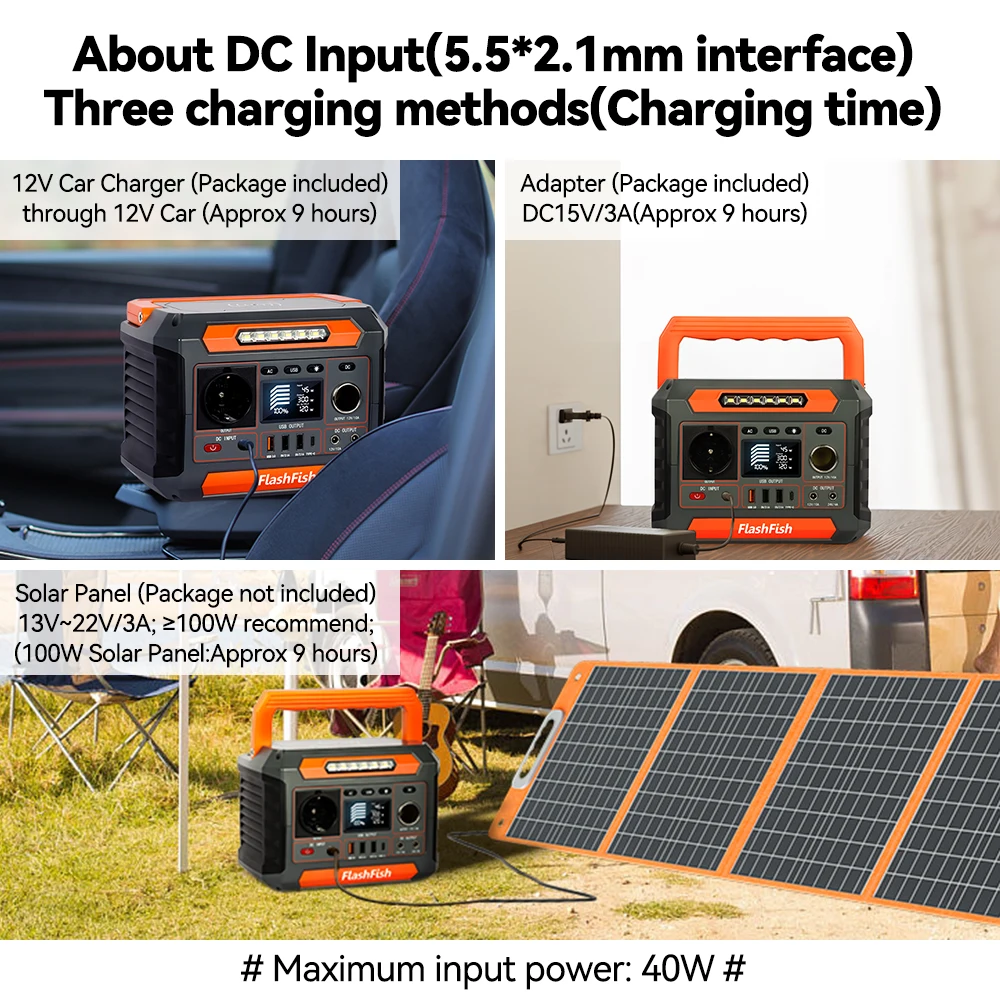 FF Flashfish P66 288.6Wh محطة الطاقة التيار المتناوب 260 واط 78000 مللي أمبير 3.7 فولت بطارية مولد الطاقة الشمسية المحمولة الطوارئ الطاقة التخييم في الهواء الطلق #4