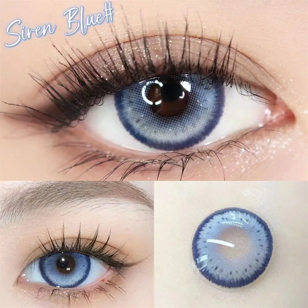 JeweLens Blaue Farbkontaktlinsen Softlens für Augenlinsen Kosmetische Augenkontaktlinsen mit Myopie Schneller Versand