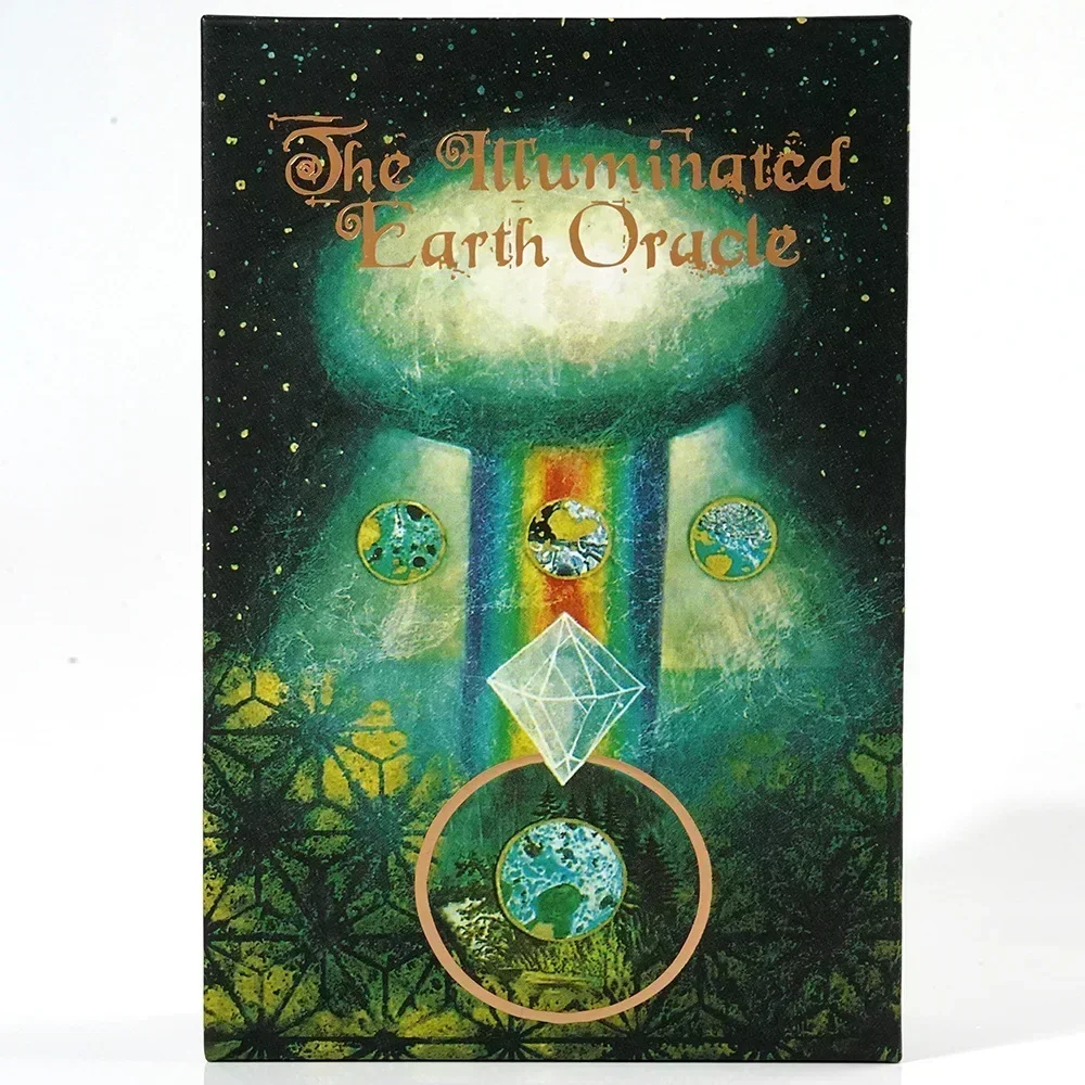 llluminated Earth Oracle Card Deck 63 pcs cards 1:1 Size Gilded Edge Guide book Tarot Board games