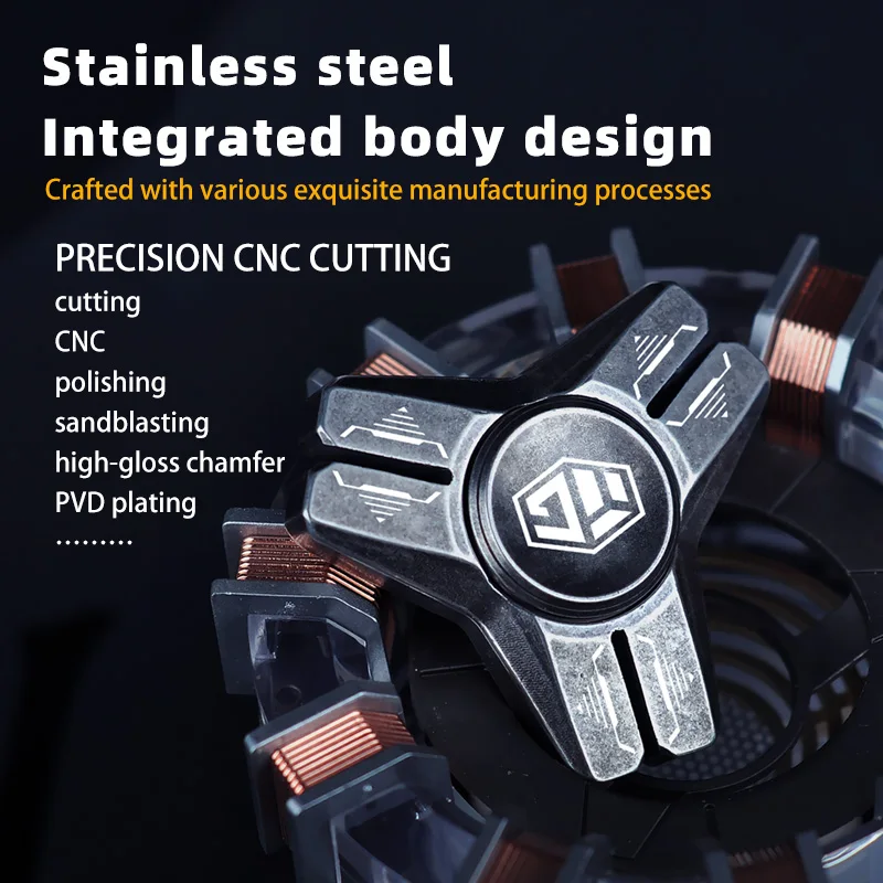 Edelstahl Metall Hand Spinner Anti-Angst EDC Zappeln Spielzeug für Erwachsene Kinder Kreative Metall Dreieck Stress Relief Spielzeug