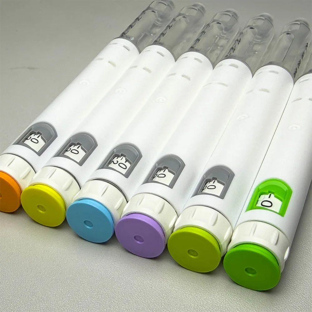 10Pcs Multi Color Disposable Injection Magic Pen 60U, Insulin Syringe Tattoo Handle Fits 3ml Glass Vial