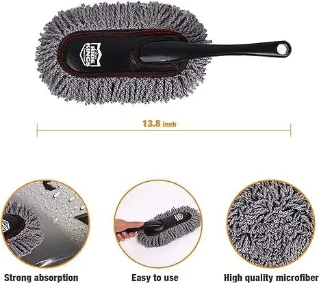 Car Duster Set,Car Duster Exterior Scratch Free with Extendable Handle,Large and Small Car Brushes Remove Dust