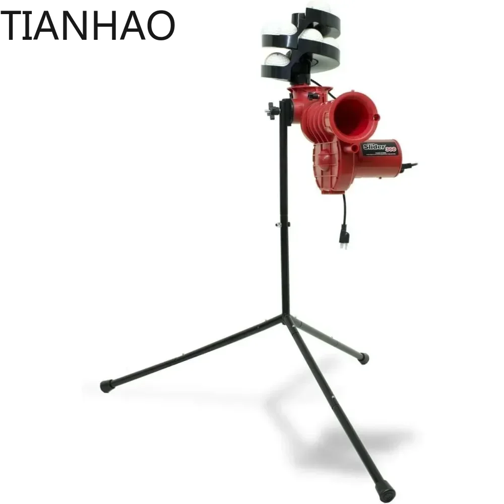 A  Heater Sports Slider Lite 360 Baseball Pitching Machine, Holds 12 Balls, Automatically Pitches Fastballs